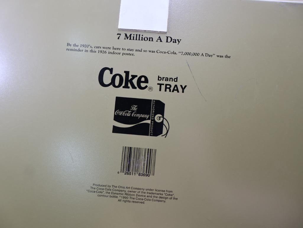 Seven Coca-Cola Metal Trays - 15