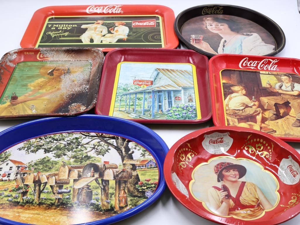 Seven Coca-Cola Metal Trays (1 of 15)