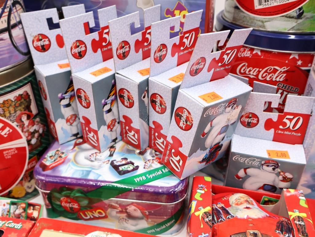 Large Lot of Coca-Cola Games - 10