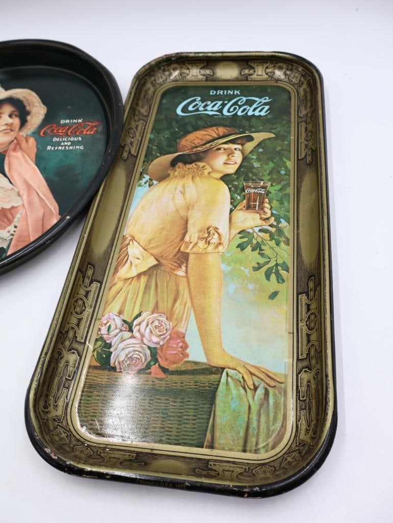 Six Coca-Cola Metal Trays - 11