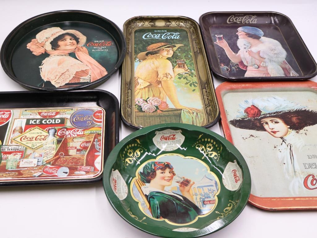 Six Coca-Cola Metal Trays (1 of 15)