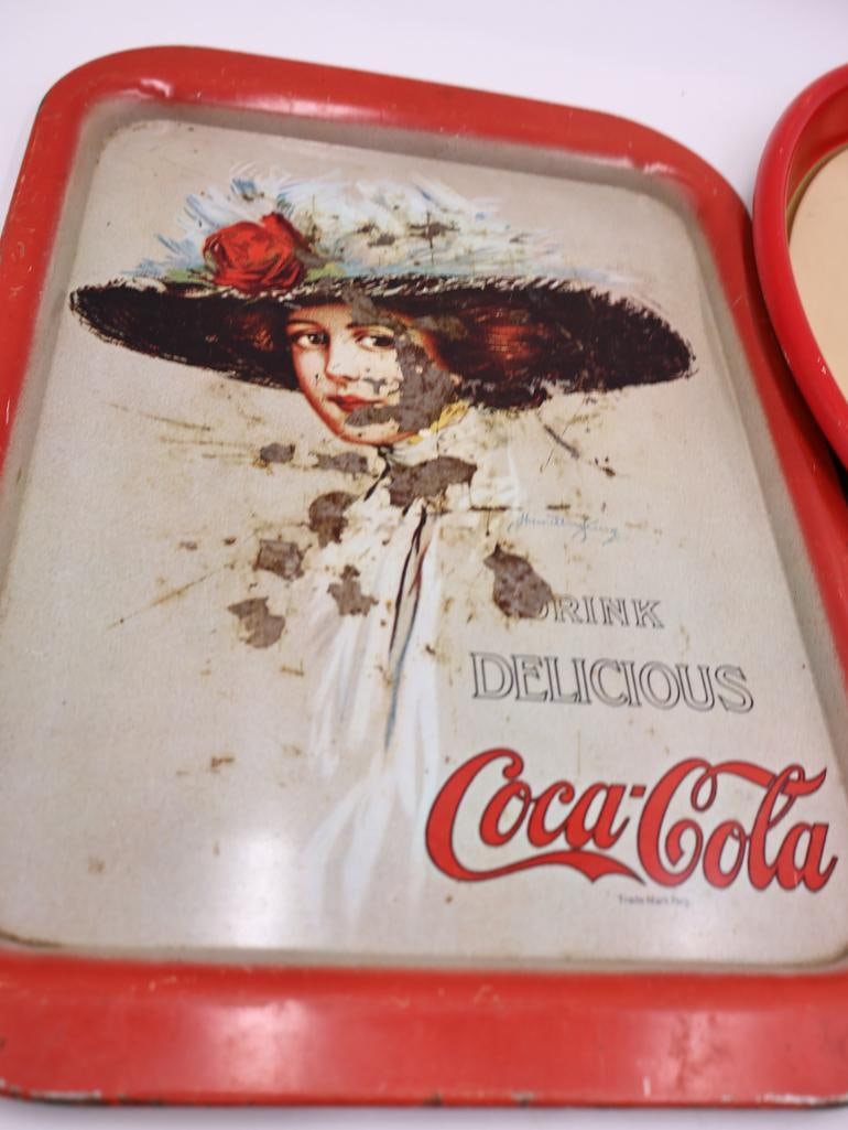 Seven Coca-Cola Metal Trays - 11