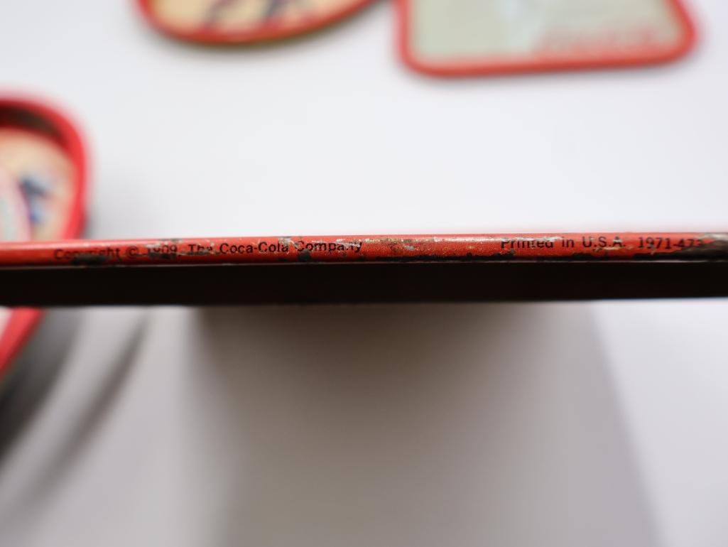 Seven Coca-Cola Metal Trays - 12