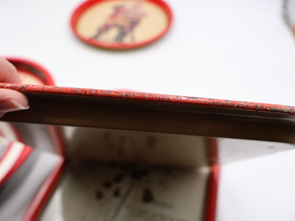 Seven Coca-Cola Metal Trays - 14