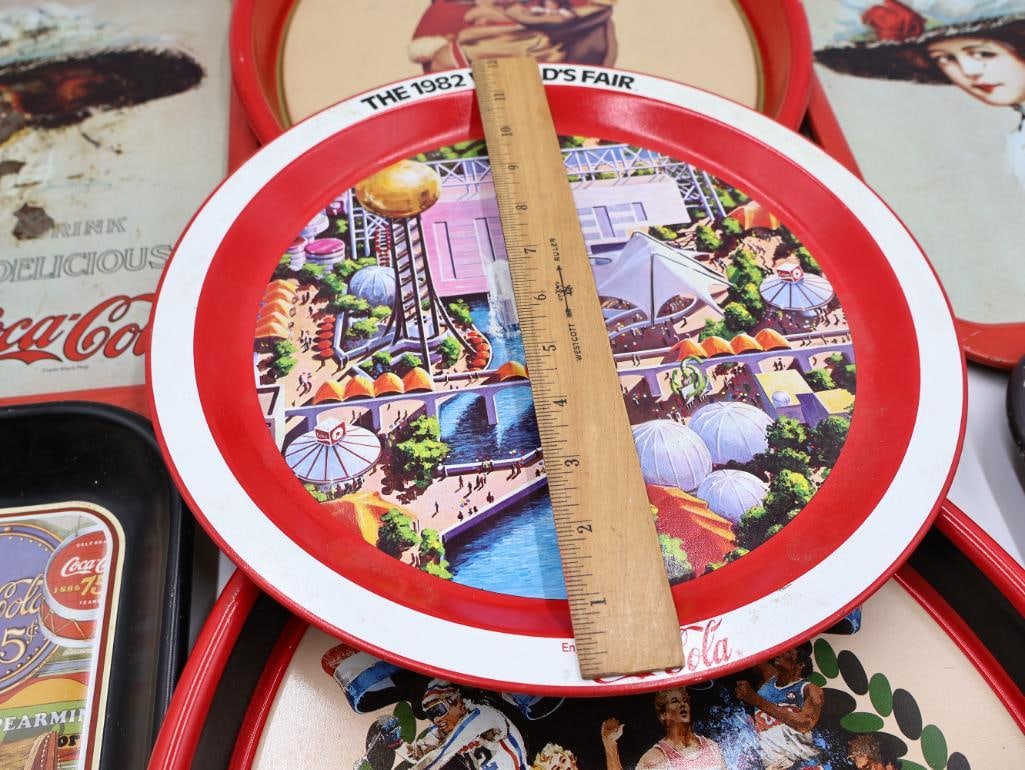 Seven Coca-Cola Metal Trays - 2