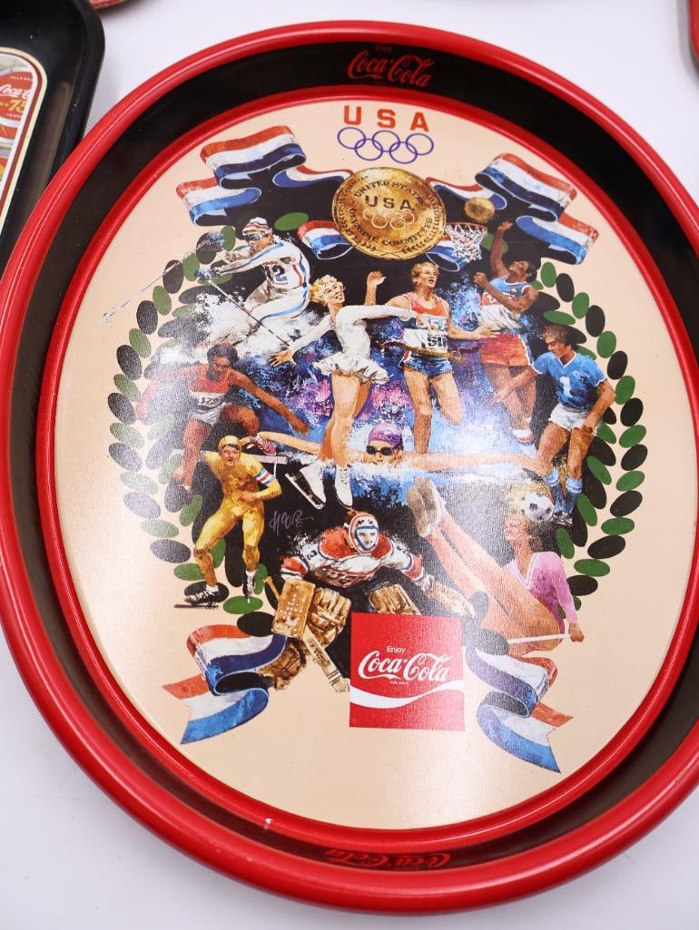 Seven Coca-Cola Metal Trays - 5