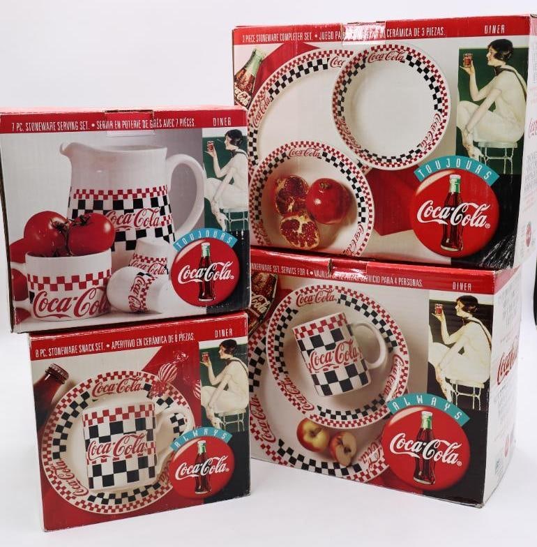Four Boxes of Coca-Cola Dish Sets (1 of 9)