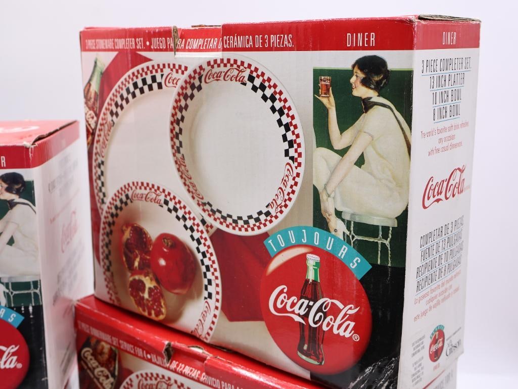 Four Boxes of Coca-Cola Dish Sets - 2