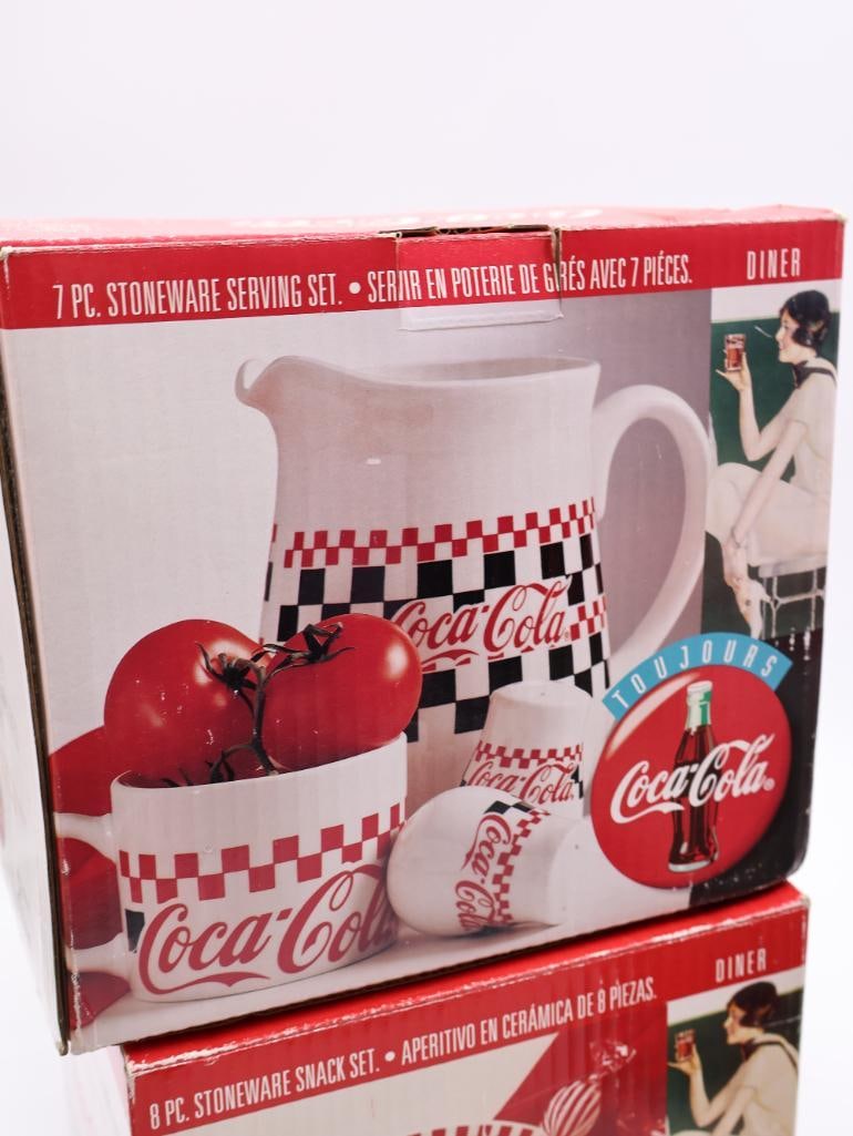 Four Boxes of Coca-Cola Dish Sets - 6