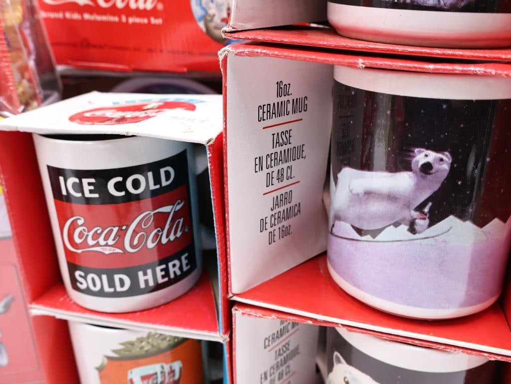 Large Lot of Coca-Cola Mugs and Sets - 8
