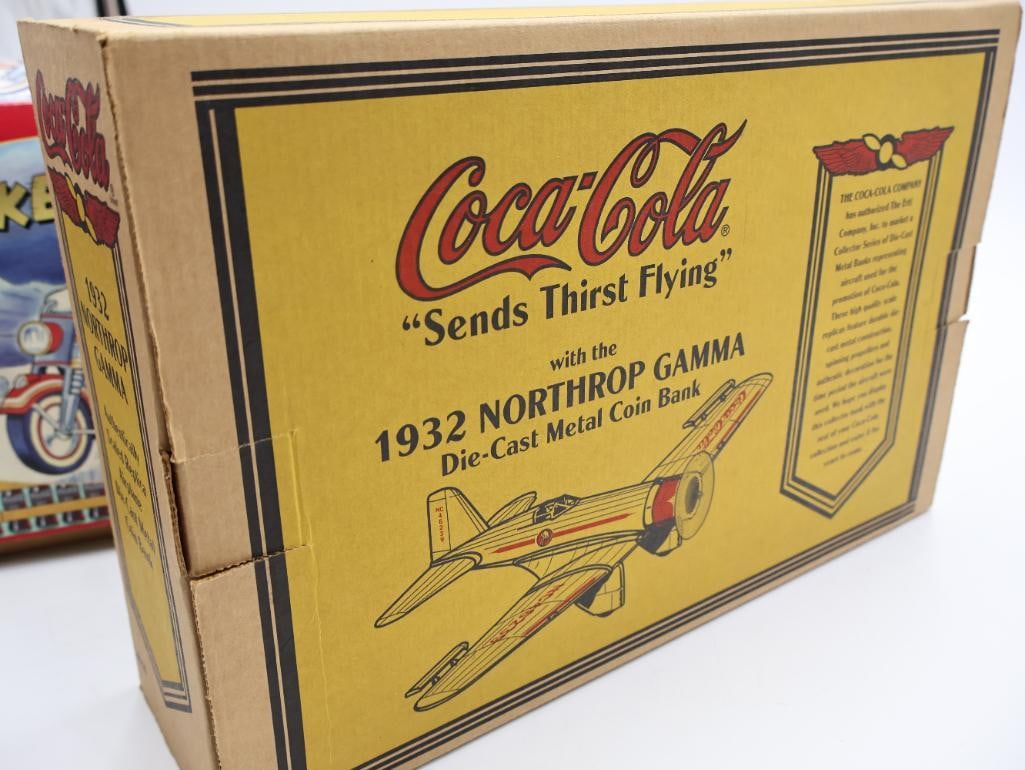 Coca-Cola Tintype Motorbike and Diecast Planes - 8