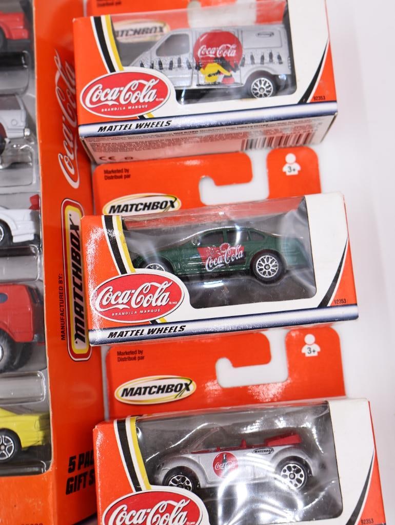 Large Lot of Matchbox Coca-Cola Diecast Cars - 10