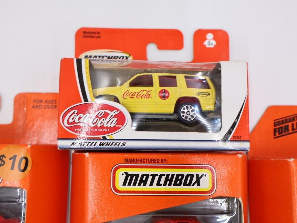 Large Lot of Matchbox Coca-Cola Diecast Cars - 12
