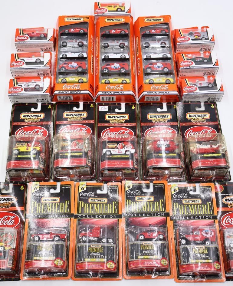 Large Lot of Matchbox Coca-Cola Diecast Cars: Includes Premiere collection and Enduring Characters editions