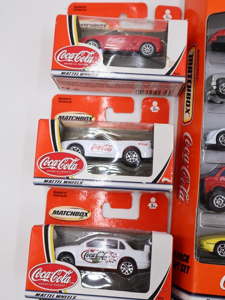 Large Lot of Matchbox Coca-Cola Diecast Cars - 8