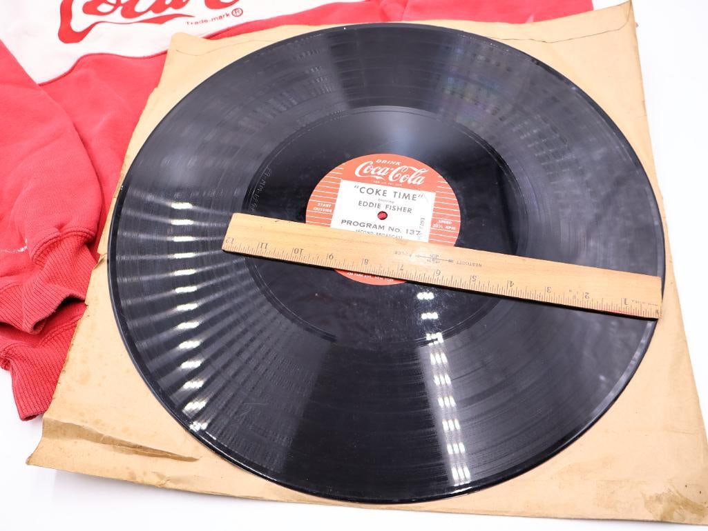 Vintage Coca-Cola Sweater and 'Coke Time' Vinyl Record - 2