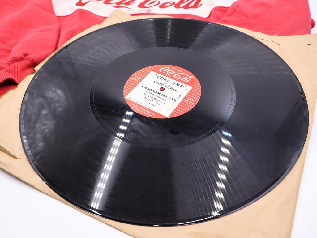 Vintage Coca-Cola Sweater and 'Coke Time' Vinyl Record - 5