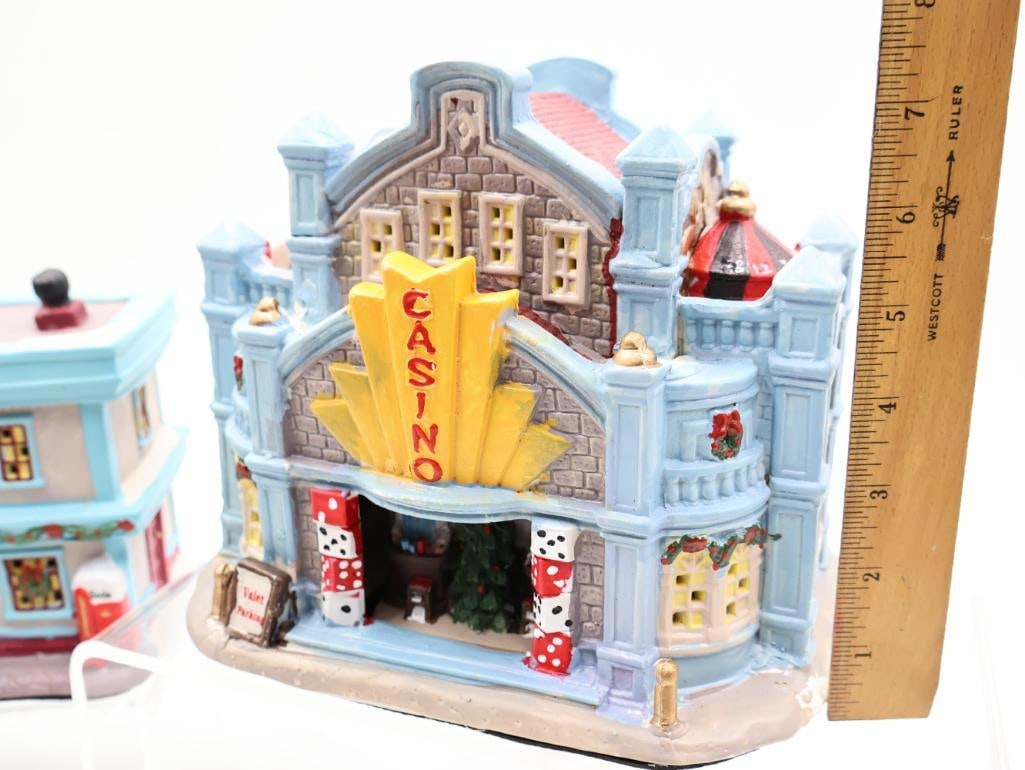 Four Ceramic Miniature Village Buildings - 12