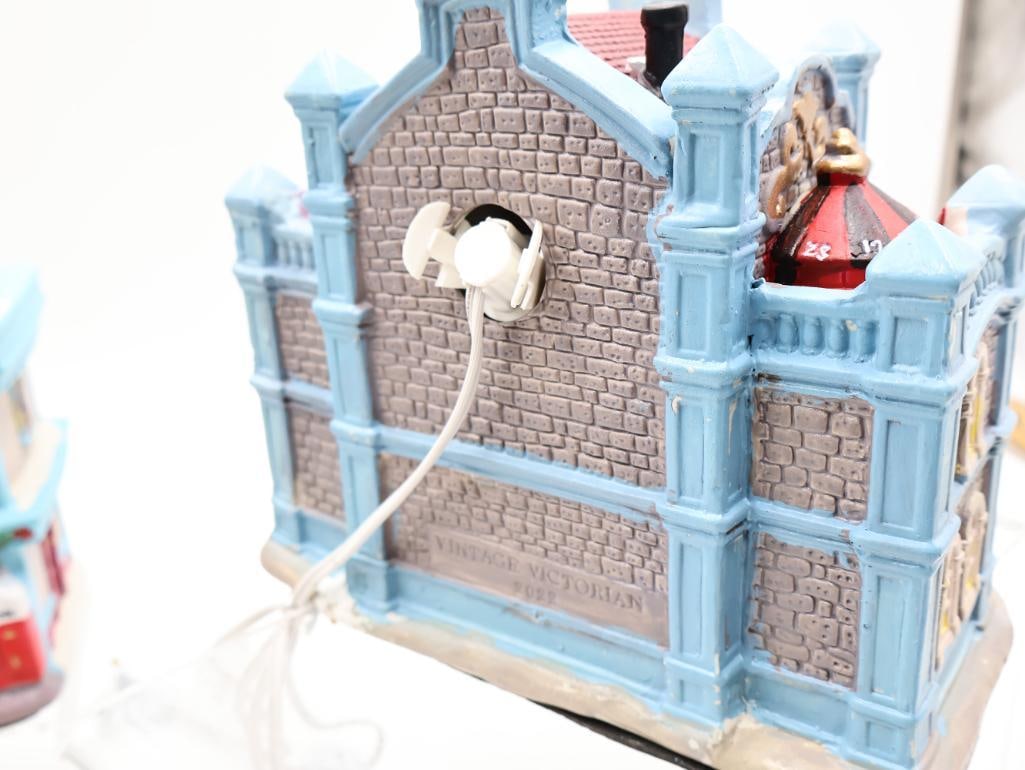 Four Ceramic Miniature Village Buildings - 15