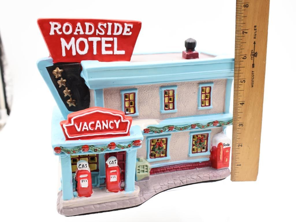 Four Ceramic Miniature Village Buildings - 17