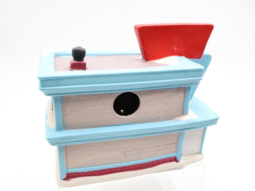 Four Ceramic Miniature Village Buildings - 18