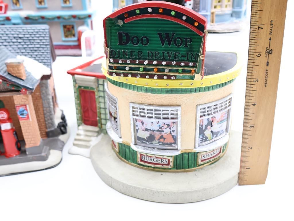 Four Ceramic Miniature Village Buildings - 3