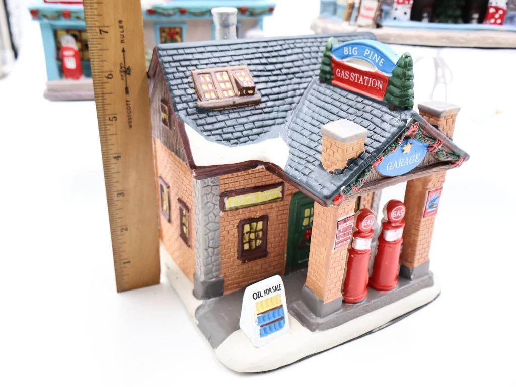 Four Ceramic Miniature Village Buildings - 9