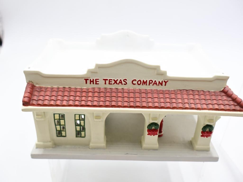 Four Miniature Village Fueling Stations - 16