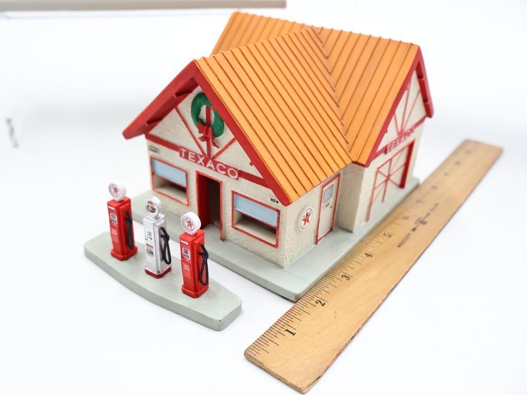 Four Miniature Village Fueling Stations - 6