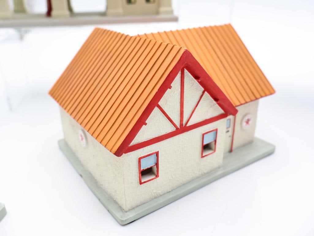 Four Miniature Village Fueling Stations - 7