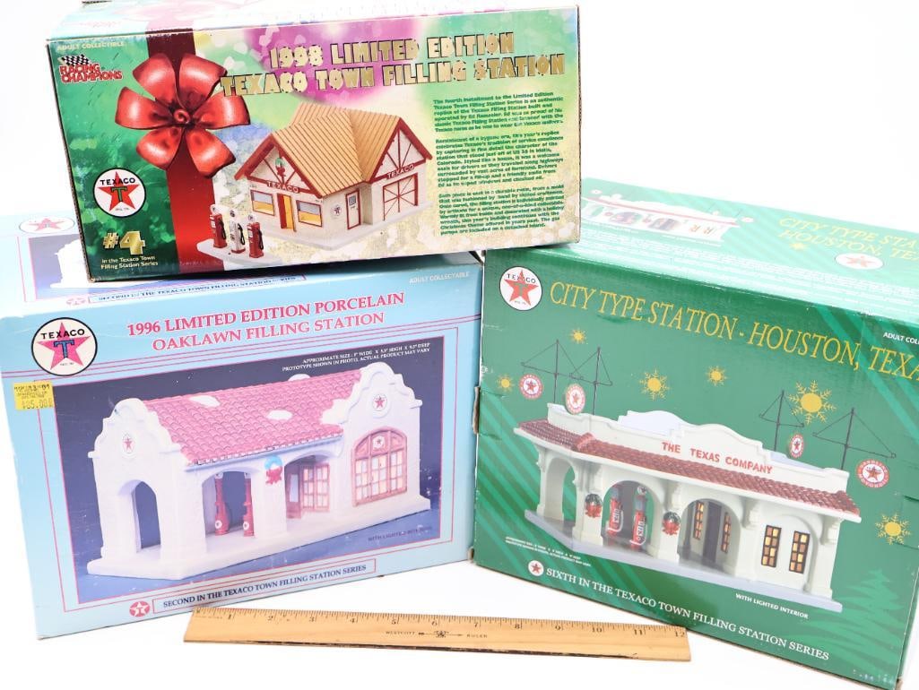 Three Boxed Texaco Miniature Village Fueling Stations - 2