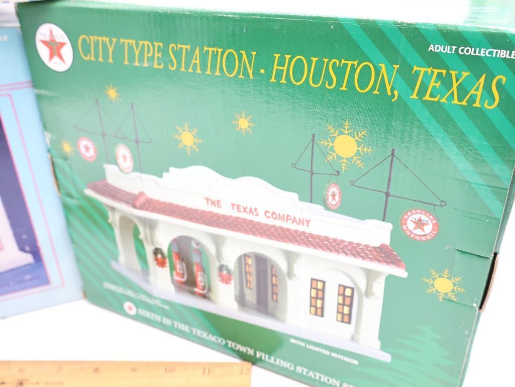 Three Boxed Texaco Miniature Village Fueling Stations - 5