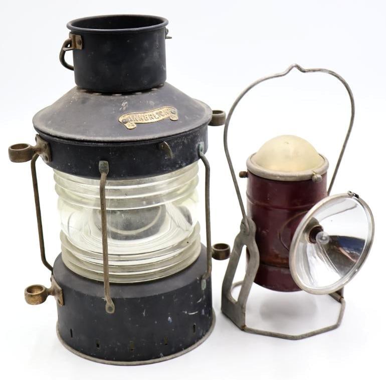 Vintage Ship Light and Electric Railroad Lantern (1 of 14)