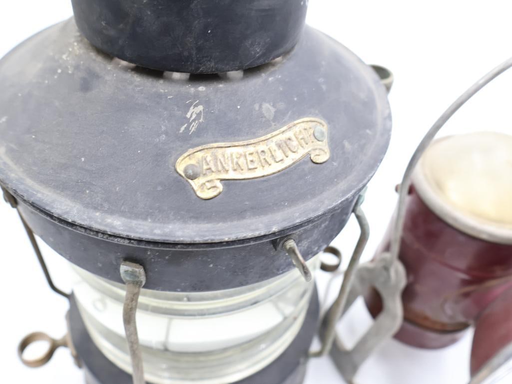 Vintage Ship Light and Electric Railroad Lantern - 4