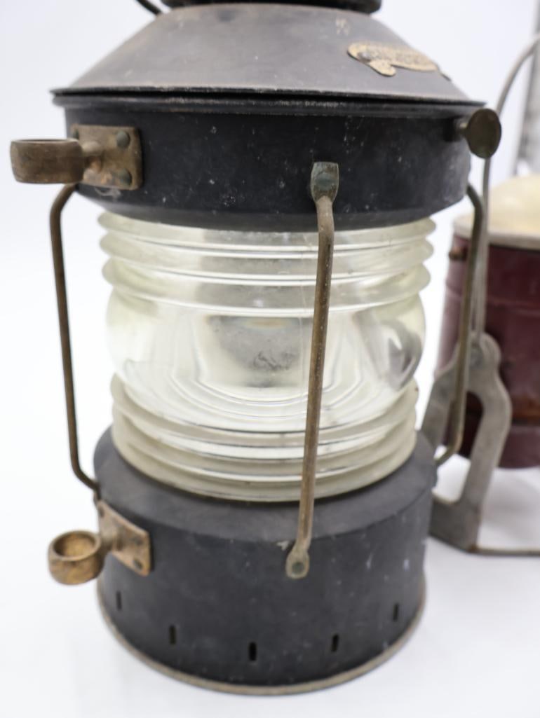 Vintage Ship Light and Electric Railroad Lantern - 6