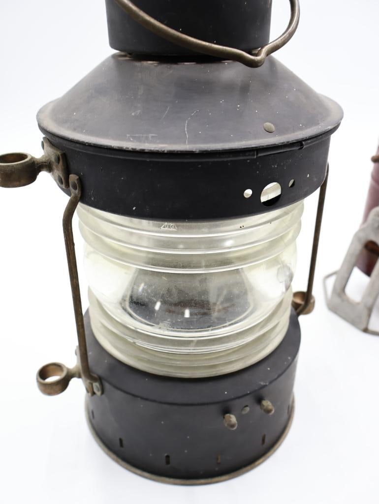 Vintage Ship Light and Electric Railroad Lantern - 9