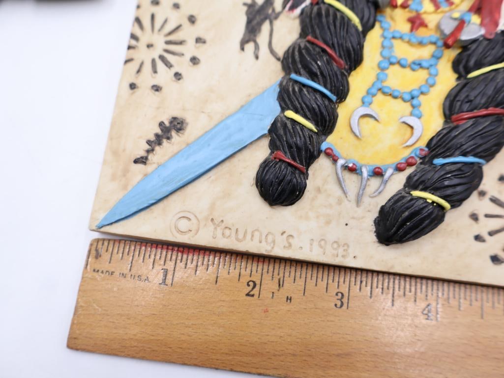 Collection of Native American Inspired including Navajo Sand Painting - 3