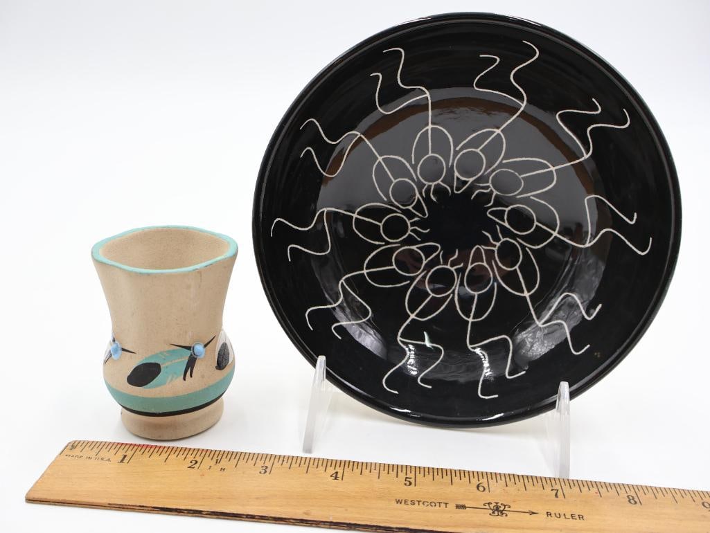 Vintage David Lambert Bowl and Small Vase - 2