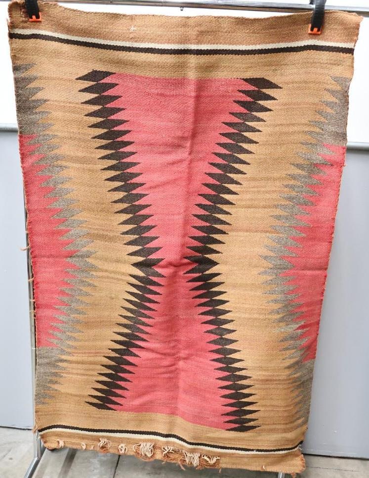 Antique Navajo Eye Dazzler Woven Textile - 2