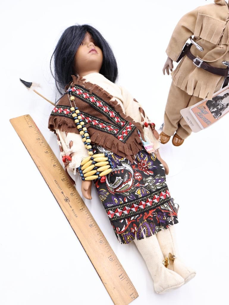 Vintage Tonto Doll and Native American Girl - 2
