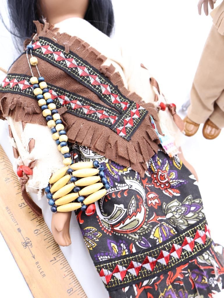 Vintage Tonto Doll and Native American Girl - 4