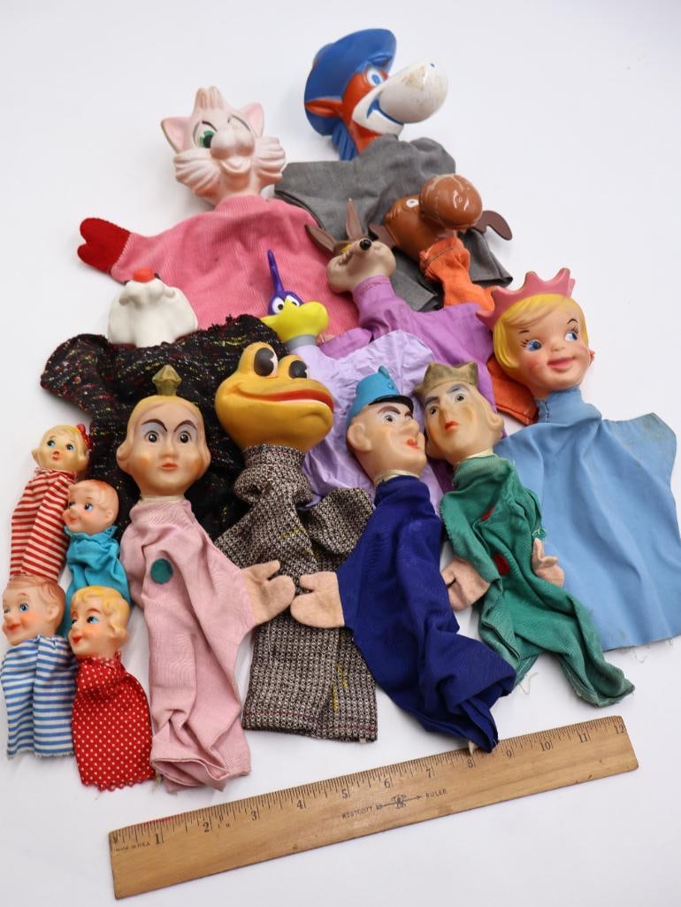 Large Lot of Vintage Hand Puppets and Iconic Characters - 2