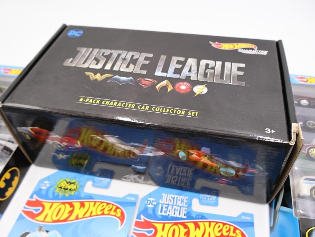 Large Lot of Batman and Justice League Hot Wheels Diecast Cars - 9