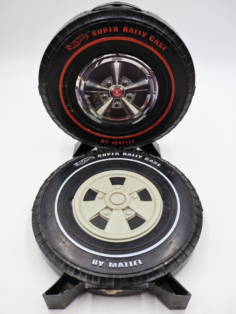 Two Vintage Hot Wheels Super Rally Cases: Each case filled with various makes and models, please see all photos
