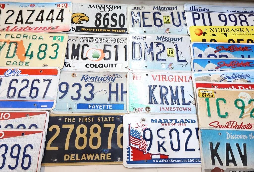 Collection of Midwest and Eastern License Plates (1 of 11)