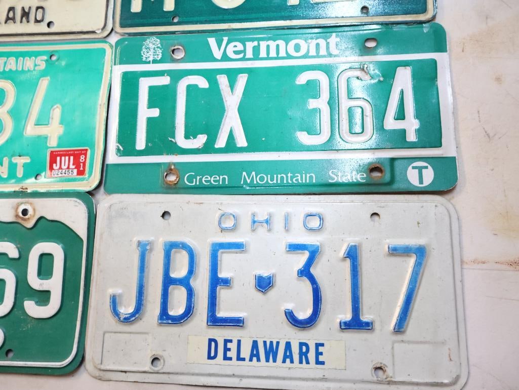 Collection of Various State Vintage License Plates - 7
