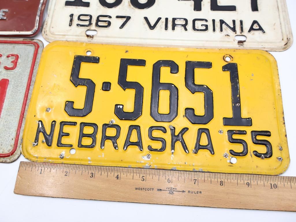 Four Vintage Mid Century License Plates - 2