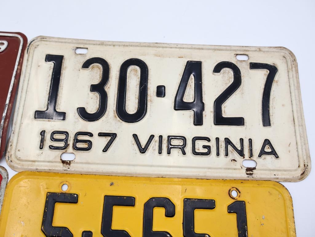 Four Vintage Mid Century License Plates - 3
