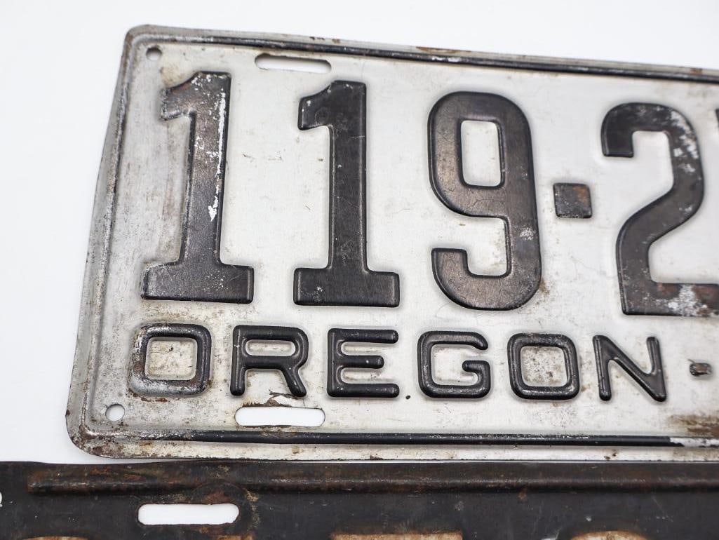 Two Antique Oregon License Plates - 6