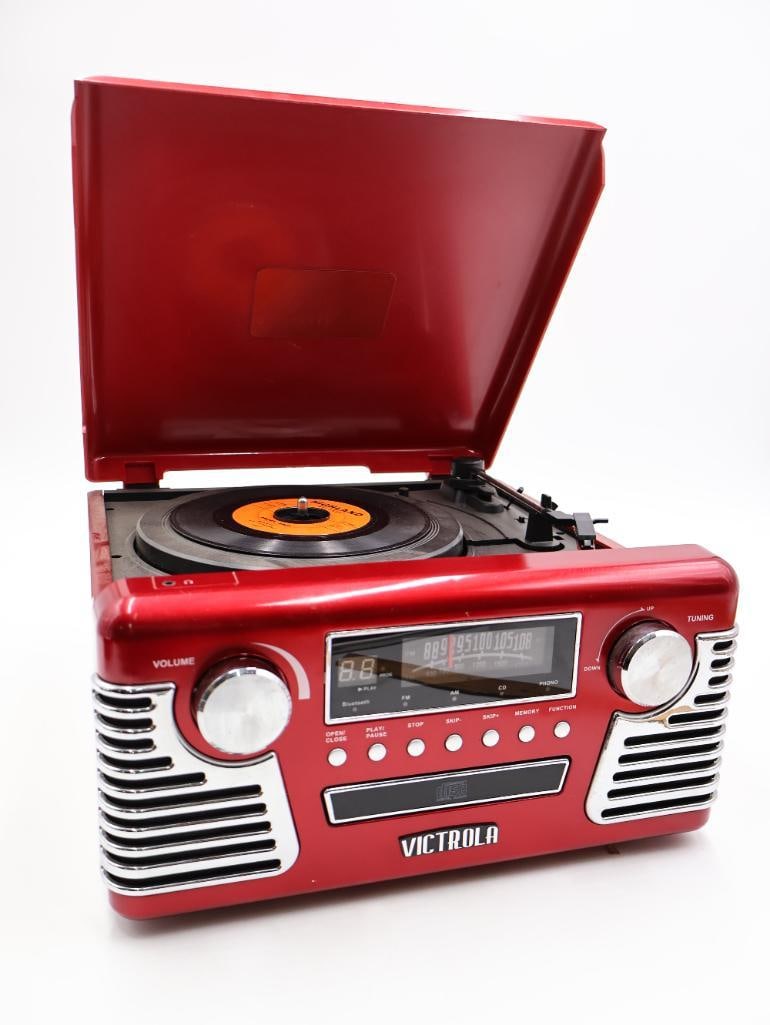 Red Victrola All in One Music Player (1 of 10)
